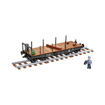 424pc Trains Schwerer Plattwormwagen Type Ssys 1:35 Scale Building Kit