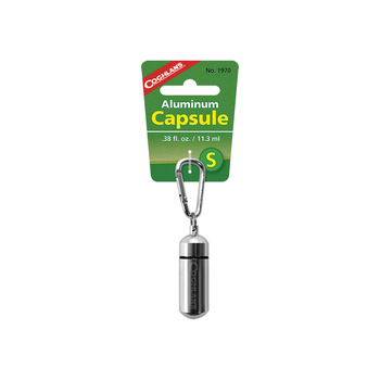 Coghlans 6cm Aluminium Portable Carry Capsule Small Silver