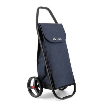 Rolser Com8 Bt Tweed 2-Wheel Folding Shopping Trolley 53L - Denim