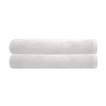 2pc Bambury Ultra soft Chateau Bath Sheet 80x160cm White Cotton Woven