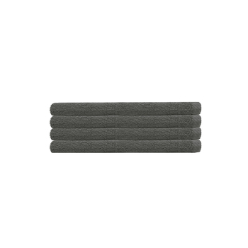 4pc Bambury Home Living Chateau Hand Towel 40x70cm Charcoal Cotton Woven