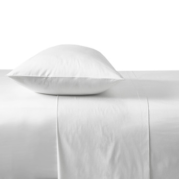 Bambury Size Single Bed Chateau Flat Sheet White Home Bedding