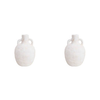 2PK LVD Cement Urn  Vase Home/Room Decor 15cm Nina Assorted