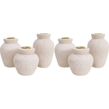 6pc LVD Cement Candle Holders Set Home/Lounge Decor Urn