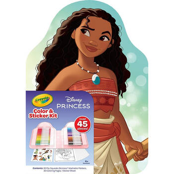 Crayola Colour & Sticker Kit Markers/Pages/Stickers - Disney Princess 4y+