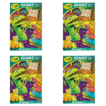 4PK Crayola Creative Giant Colouring Page Foldalope T-Rex The Trouble with T-Rex
