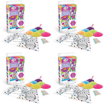 4PK Crayola Creations Sand Art Poster Kit Kids/Children Activity 8y+