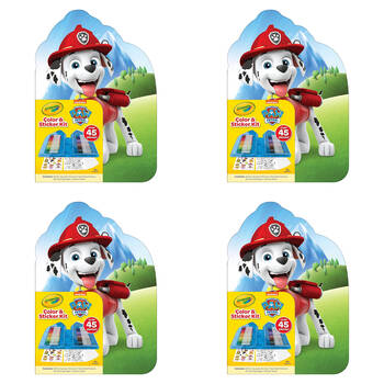 4PK Crayola Colour & Sticker Kit Markers/Pages/Stickers - Paw Patrol 4y+