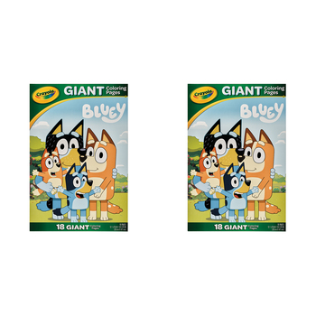 2PK Crayola Kids/Childrens Creative Giant Colouring Page Foldalope Bluey 36m+