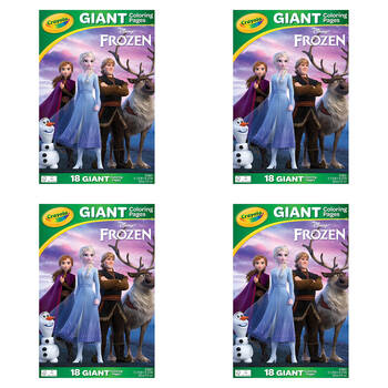 4PK Crayola Giant Colouring Pages Disney Frozen 2 30x47cm Kids 3y+