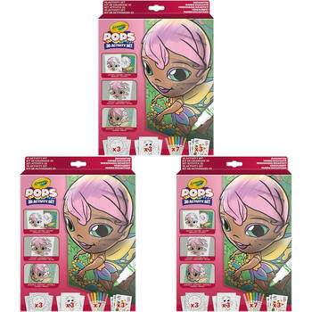3PK Crayola POPS 3D Activity Set Kids Craft Kit - Enchanted 5y+