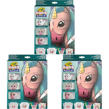3PK Crayola POPS 3D Activity Set Kids Craft Kit - Mystical 5y+