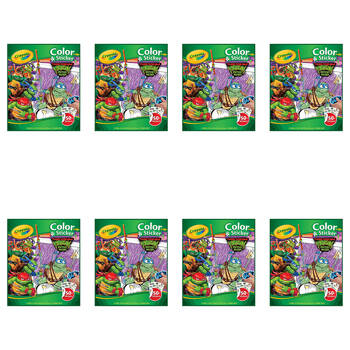 8PK Crayola Colour & Sticker Activity Book TMNT Kids 3y+