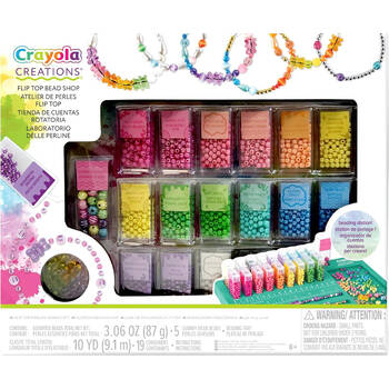 Crayola Creations Flip Top Bead Shop DIY Jewelry Kit Kids 8y+