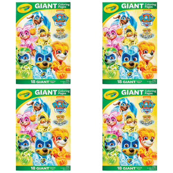 4PK 18pg Crayola 30x47cm Paw Patrol Giant Colouring Pages 3+