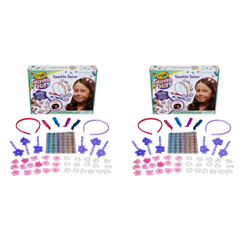 2PK Crayola Glitter Dots Sparkle Salon Kit 6+