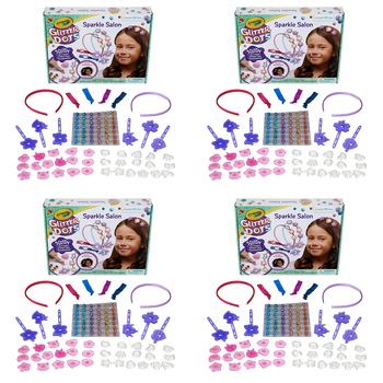 4PK Crayola Glitter Dots Sparkle Salon Kit 6+