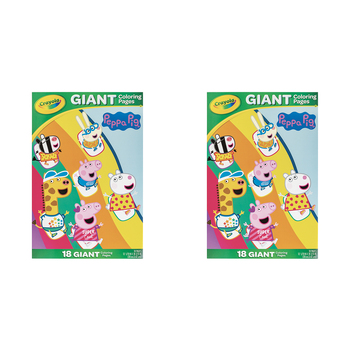 2PK 18pg Crayola 30x47cm Peppa Pig Giant Colouring Pages 3+