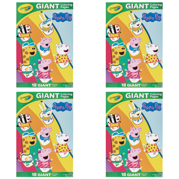 4PK 18pg Crayola 30x47cm Peppa Pig Giant Colouring Pages 3+