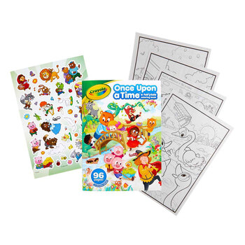 Crayola 96-Page Fairytales Colouring Book w/ Stickers For Kids 3+