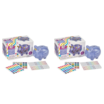 2PK Crayola Creations Piggy Bank Design Activity Kit For Kids 8+