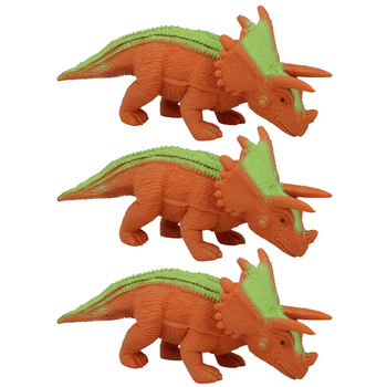 3PK Fumfings Animal Stretchy Beanie 19cm Triceratops