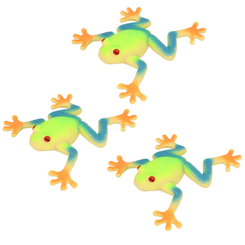 3PK Fumfings Animal Stretchy Beanie 16cm Red Eyed Tree Frog