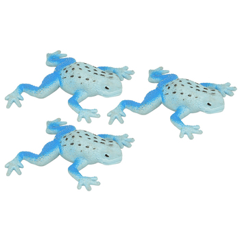 3PK Fumfings Animal  Stretchy Beanie 14cm Blue Poison Dart Frog