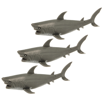 3PK Fumfings Animal Stretchy Beanie 22cm Great White Shark - Assorted