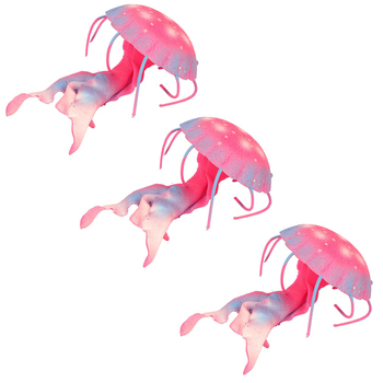 3PK Fumfings Animal Stretchy Beanie 15cm Jellyfish