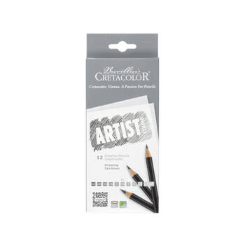 12pc Cretacolor Artist Studio Graphite Drawing Pencils Assorted Grades