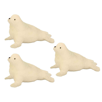 3PK Fumfings Animal Stretchy Beanie 11cm Baby Seal