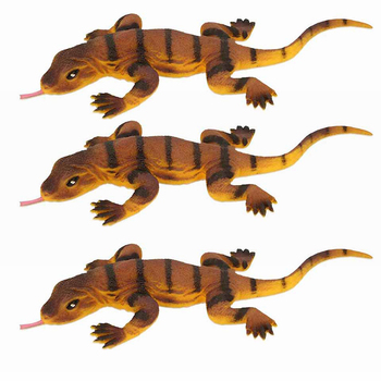 3PK Fumfings Animal Stretchy Beanie 24cm Komodo Dragon - Assorted