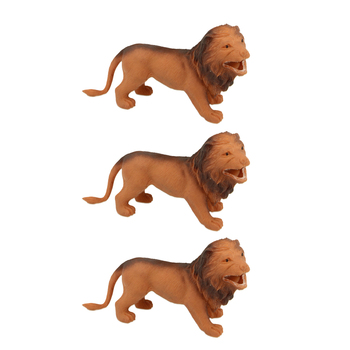 3PK Fumfings Animal Stretchy Beanie 15cm Lion