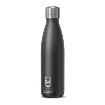 CrazyCap Smart UV Purifier 500ml Water Bottle - Onyx