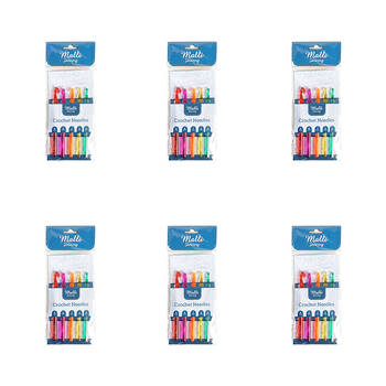 6x 5pc Malli Aluminium Crochet Hook Set Yarn Crafting Tools - Silver