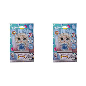 2PK Craft Buddy Buddies Elsa Kids/Children DIY Craft Kit Crystal 6y+