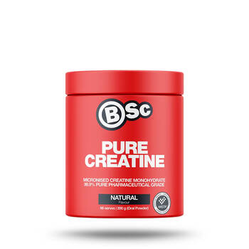 BSc Pure Micronised Creatine Monohydrate Powder 66 Serves 200g Unflavoured 