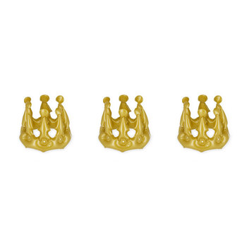 3PK Legami Inflatable Prince Crown Kids Birthday/Party Decor - Gold