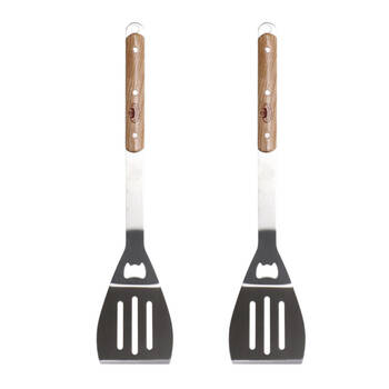 2PK Esschert Design Barbecue Stainless Steel Spatula Cooking 44.6cm Silver