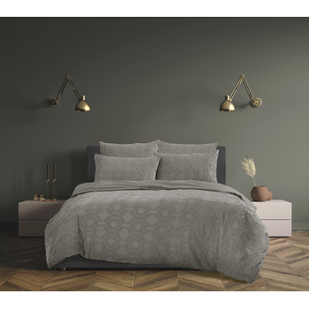 5pc Ardor Boudoir Millicent Queen Bed Comforter Set - Storm Grey