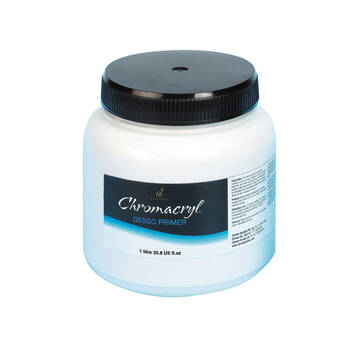 Chromacryl Painting Surface Preparation Gesso Primer Art Medium 1Litre