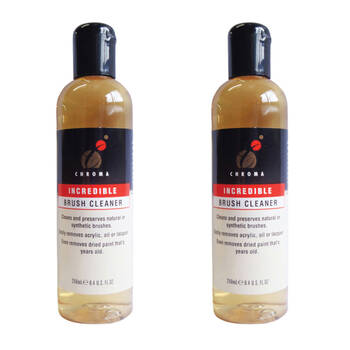 2PK Chromacryl Incredible Natural and Synthetic Fibres Brush Cleaner 250ml