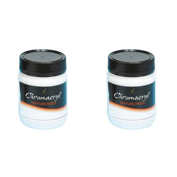 2PK Chromacryl Non-Toxic Brushable Texture Paste Art Medium 250ml Matte White