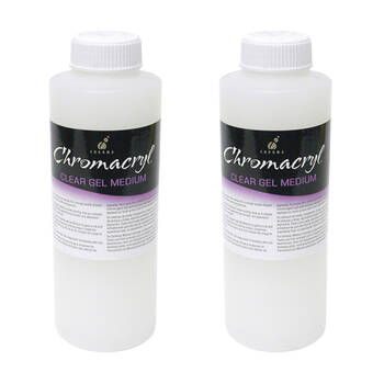 2PK Chromacryl Clear Transparent Glazing Gel Art Medium Extender 500ml