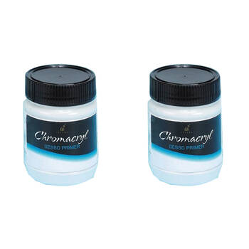 2PK Chromacryl Painting Surface Preparation Gesso Primer Art Medium 500ml