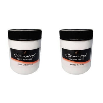 2PK Chromacryl Texture Paste Opaque Modelling Compound Art Medium 500ml