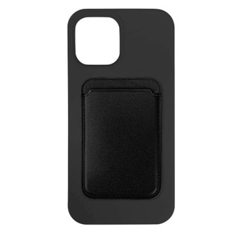 Cleanskin Silicon Case w/ Magnetic Card Holder For iPhone 13 (6.1") - Black