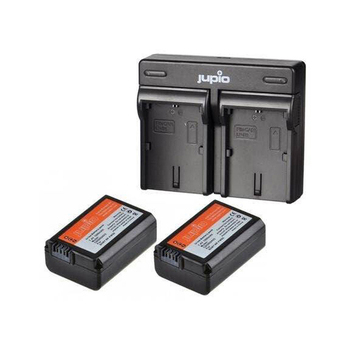 Jupio 2x Batteries 1080mAh & USB Dual Charger Kit For Sony NP-FW50