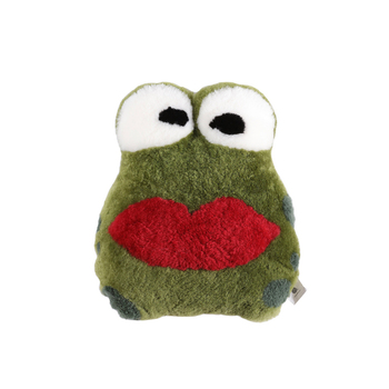 Huxford Grove Sheepskin Pet Frog Cushion Decorative Pillow 35x40cm - Green